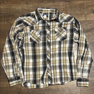 Wrangler Black and Yellow Plaid Shirt